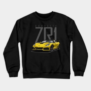 Chevy Corvette C7 ZR1 (Accelerate Yellow) Crewneck Sweatshirt